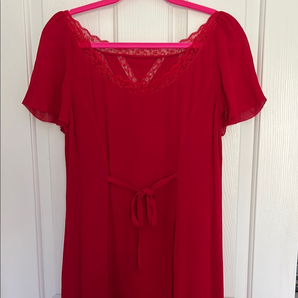 Reformation Domini Elegant Red Women's Dress - Picture 4 of 5